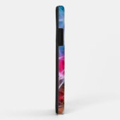 iPhone Case farbiges hellrosa grünes Netz (Hinten/Rechts)