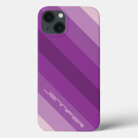 iPhone Case Five Lila Diagonal Stripe Custom