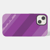 iPhone Case Five Lila Diagonal Stripe Custom Hülle (Rückseite (Horizontal))