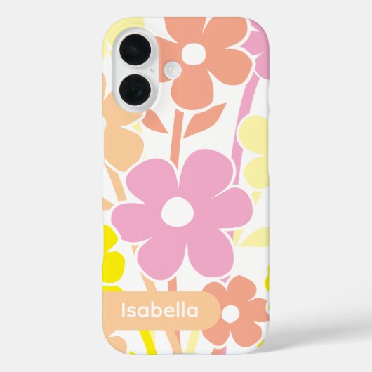 iPhone case floral colorful pattern aesthetic (Rückseite)