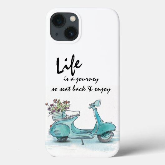 iPhone Case - Französisch Scooter Life ist eine Re (Rückseite)