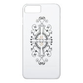 iPhone Case für Black and Gold Monogram (Rückseite)