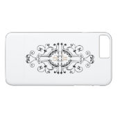 iPhone Case für Black and Gold Monogram (Rückseite (Horizontal))