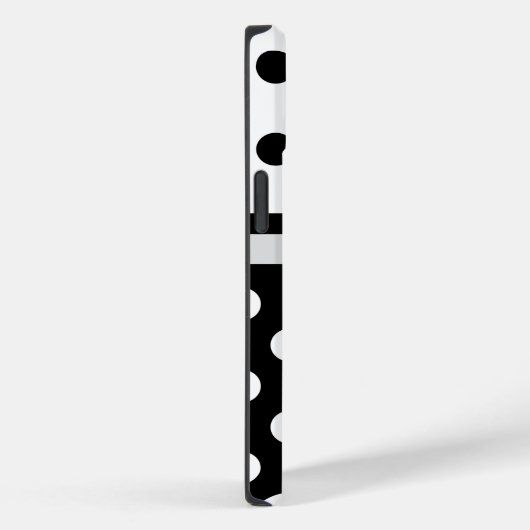 iPhone Case für Black and White Polka Dots (Rückseite / Rechts)