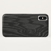 iPhone Case für Black Wood Design (Rückseite (Horizontal))