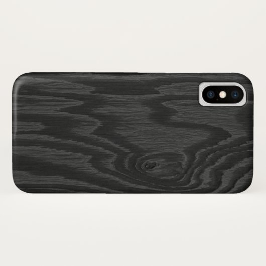 iPhone Case für Black Wood Design (Rückseite (Horizontal))