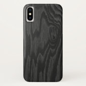iPhone Case für Black Wood Design (Rückseite)