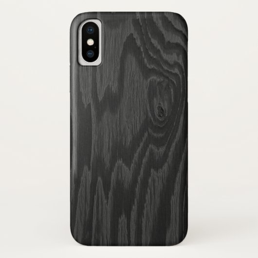 iPhone Case für Black Wood Design (Rückseite)