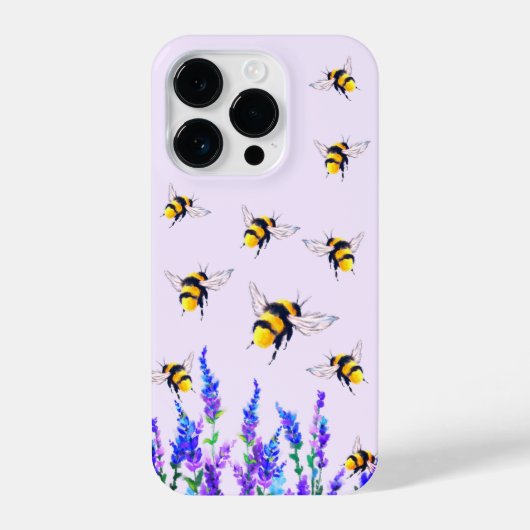 iPhone Case für Blume und Bienen iPhone Hülle (Rückseite)