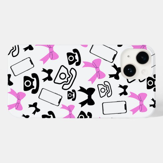 iPhone Case für Bows und Telefone (Rückseite (Horizontal))