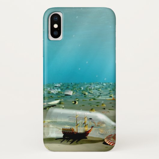 iPhone Case für das Wreck-iPhone in einer Flasche (Rückseite)