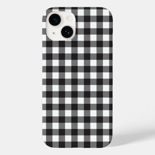 iPhone Case für den Karo in Schwarz und Weiß (Rückseite)
