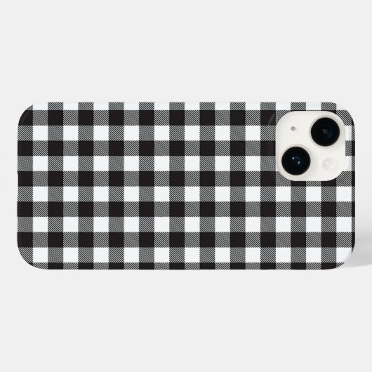 iPhone Case für den Karo in Schwarz und Weiß (Rückseite (Horizontal))