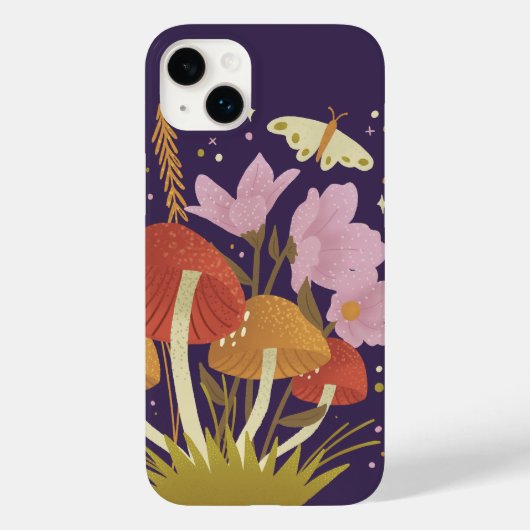 iPhone Case für den lila Wald-Pilz (Rückseite)