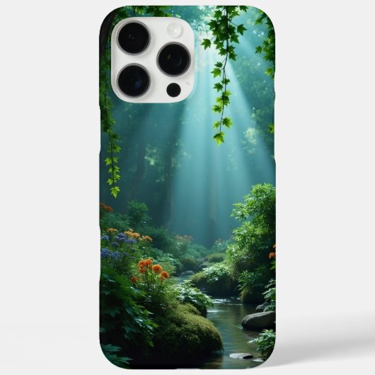 iPhone Case für den ruhigen Waldstrom (Rückseite)