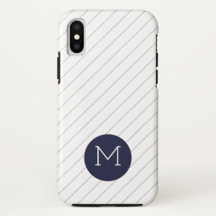 iPhone Case für die klassische Navy Blue Striped M