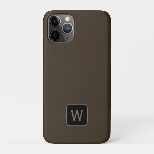 iPhone Case für die Minimalistische Classic Monogr (Rückseite)