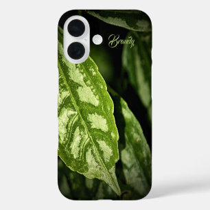 iPhone Case für die personalisierte tropische grün