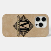 iPhone Case für die verzierte Monogram-Design (Rückseite (Horizontal))