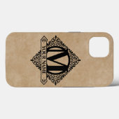 iPhone Case für die verzierte Monogram-Design (Rückseite (Horizontal))