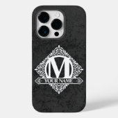 iPhone Case für die verzierte Monogram-Design (Rückseite)