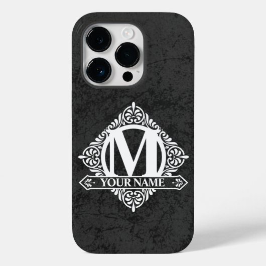 iPhone Case für die verzierte Monogram-Design (Rückseite)