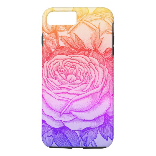 iPhone Case für die Vintage Rose (Rückseite)