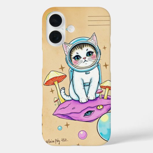 iPhone Case für die whimsical Space Cat (Rückseite)