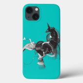 iPhone Case für Digital Unicorn-Fall (Rückseite)
