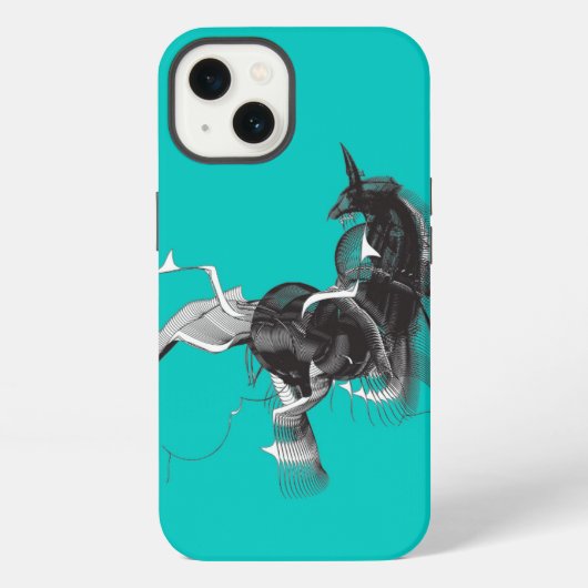 iPhone Case für Digital Unicorn-Fall Hülle (Rückseite)