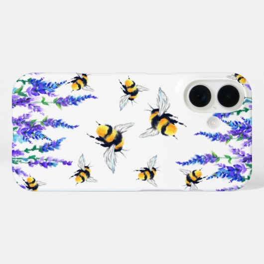 iPhone Case für fliegende Bienen (Rückseite (Horizontal))