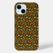 iPhone Case für Green & Orange Leaf Muster (Rückseite)