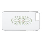 iPhone Case für Green und Gold Monogram (Rückseite (Horizontal))