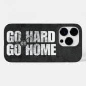iPhone Case für "Hard oder Go"-Zuhause (Rückseite (Horizontal))
