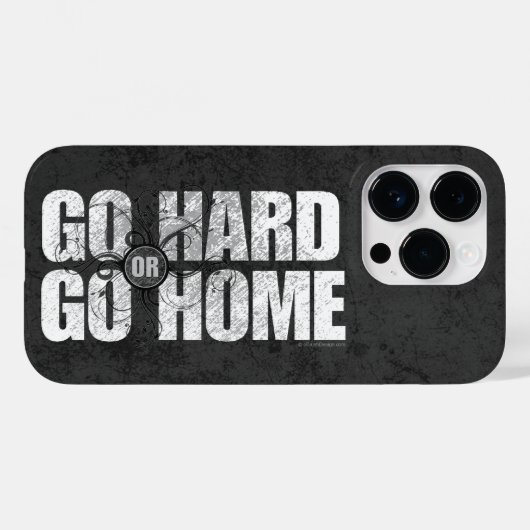iPhone Case für "Hard oder Go"-Zuhause (Rückseite (Horizontal))