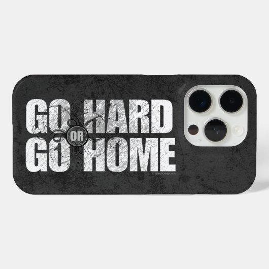 iPhone Case für "Hard oder Go"-Zuhause (Rückseite (Horizontal))