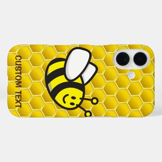 iPhone Case für Honeybee Cartoon (Rückseite (Horizontal))