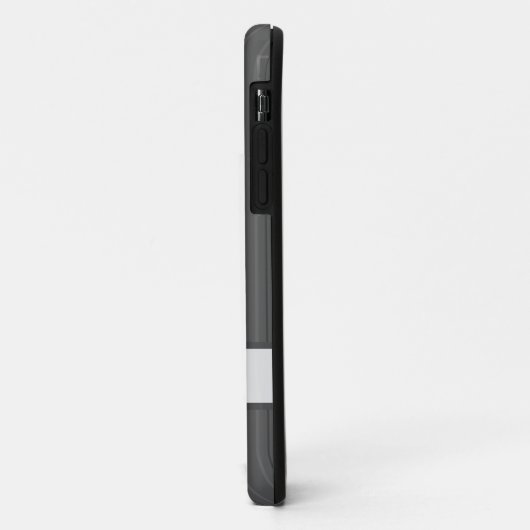 iPhone Case für klassisch graue vertikale Streifen (Hinten/Links)