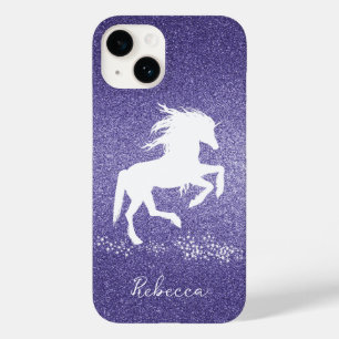 iPhone Case für lila Glitzer Unicorn Case-Mate