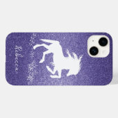 iPhone Case für lila Glitzer Unicorn Case-Mate (Rückseite (Horizontal))