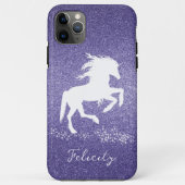 iPhone Case für lila Glitzer Unicorn Case-Mate (Rückseite)