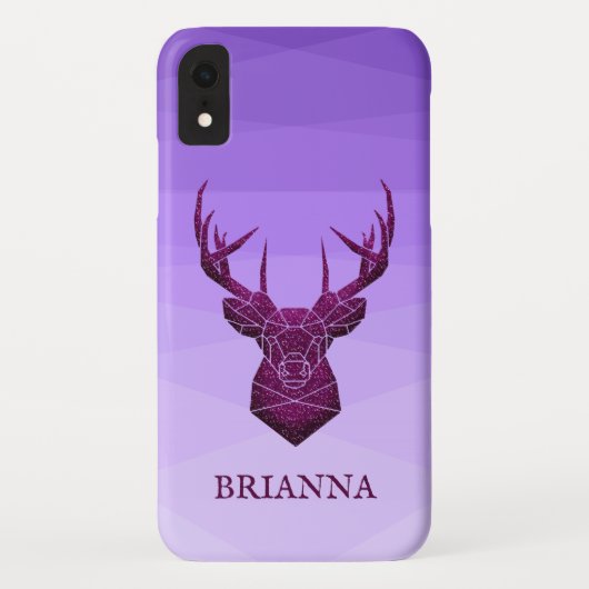 iPhone Case für lila Polygonal Deer Case-Mate (Rückseite)