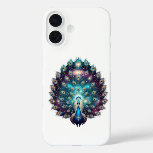 iPhone Case für luxuriöse Cosmic Peacock (Rückseite)