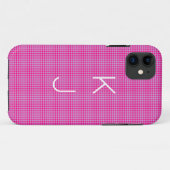 iPhone Case für niedliche blaue und rosa Punkte (Rückseite (Horizontal))