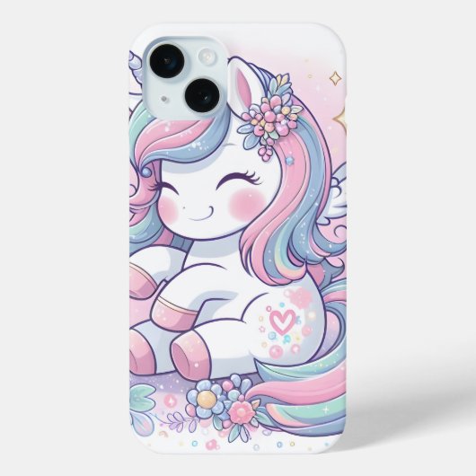 iPhone Case für niedliches Unicorn-Fall (Rückseite)