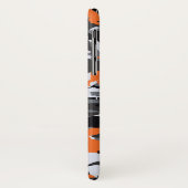 iPhone Case für Orange Hund & Knochen Camouflage (Hinten/Links)