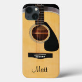 iPhone Case für personalisierte akustische Gitarre (Rückseite)