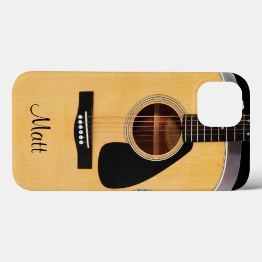 iPhone Case für personalisierte akustische Gitarre (Rückseite (Horizontal))