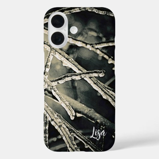 iPhone Case für personalisierte Schwarz-Weiß-Branc (Rückseite)