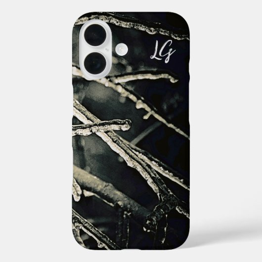 iPhone Case für personalisierte Schwarz-Weiß-Branc (Rückseite)